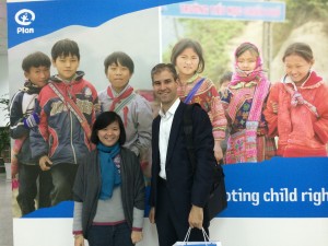 Le Thi Bich Hanh, an education manager at Plan International in Vietnam, with Michael B. Horn. Photo by Tracy Kim Horn