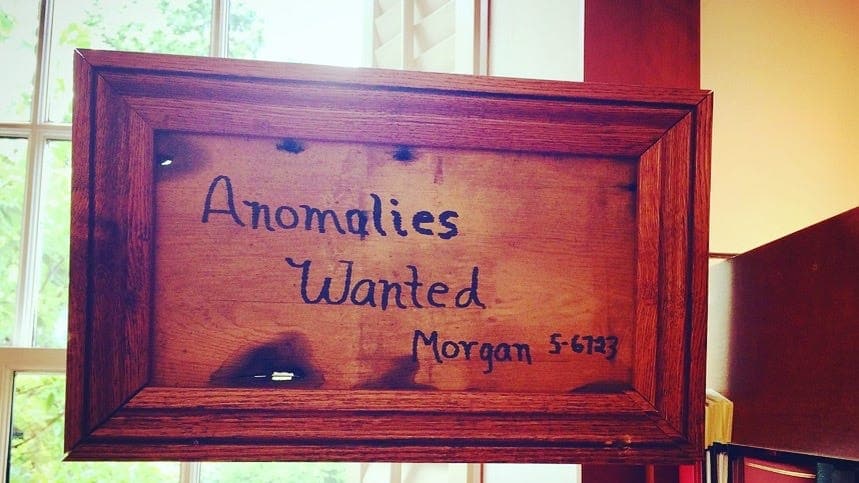 Anomalies Wanted sign Clayton Christensen