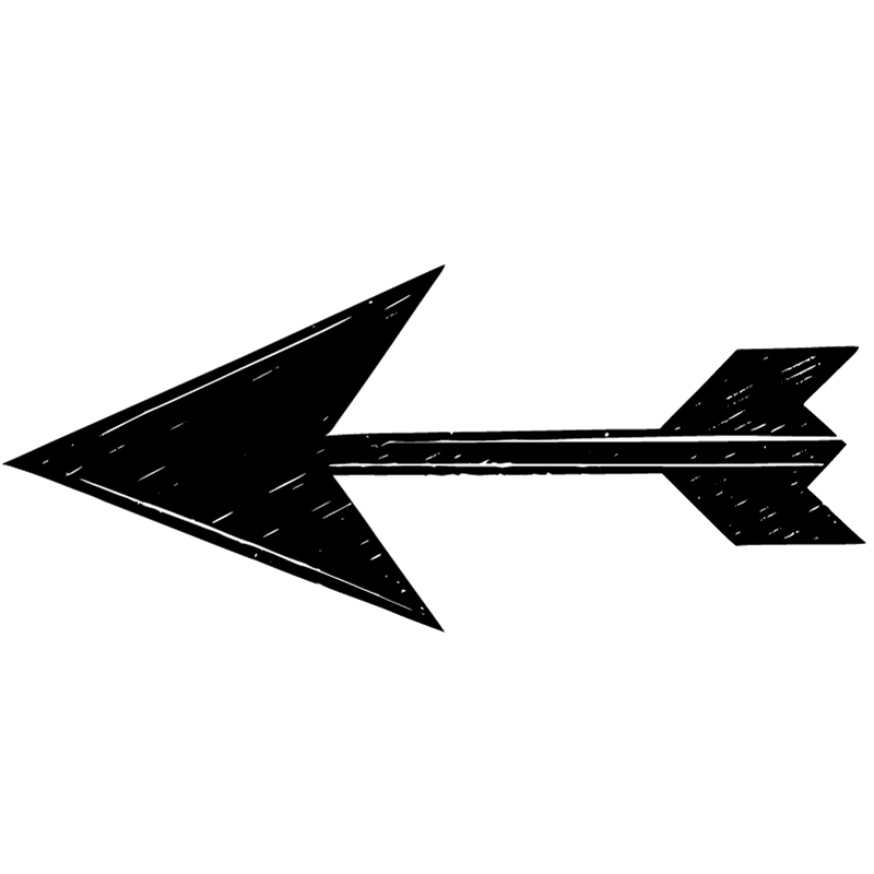 Sketch of an arrow pointing left