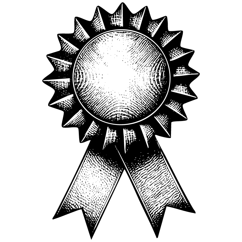 Sketch of an awards ribbon